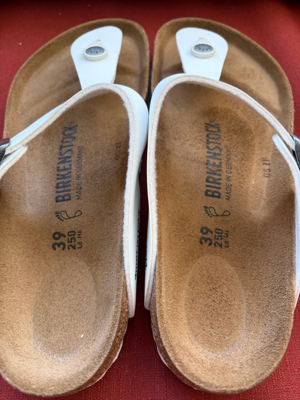 Birkenstock White Gizeh Leather Thong Sandals - Women's - Picture 2 of 6